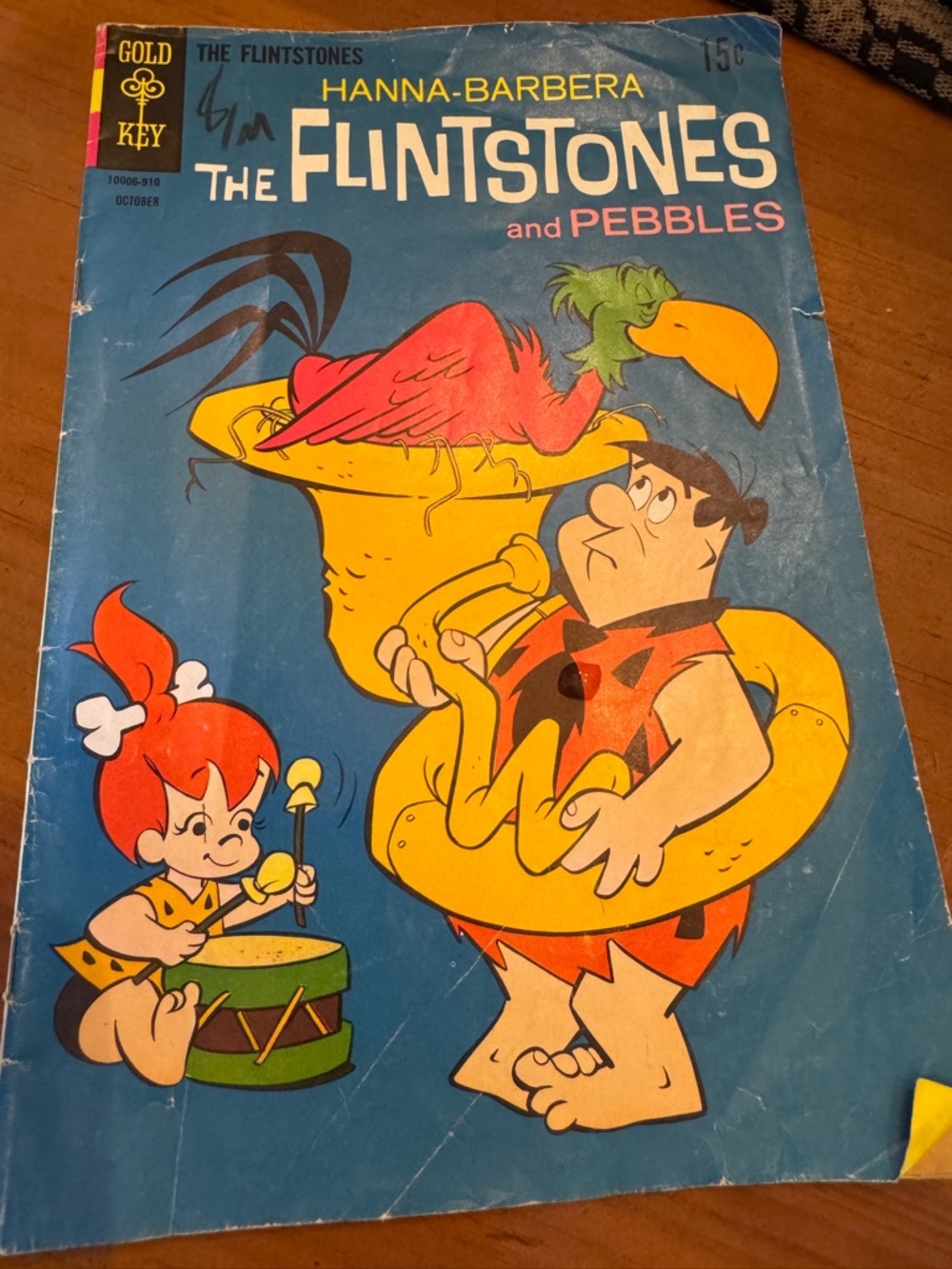 Hanna-Barbera The Flintstones and Pebbles Comic - Blue Cover